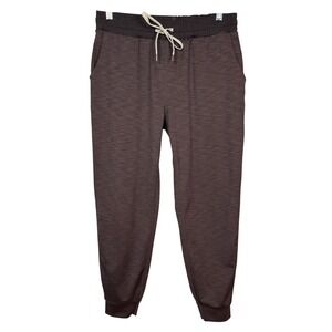 VUORI Women's Performance Joggers, Ribbed, Heather Fig, Size Medium
